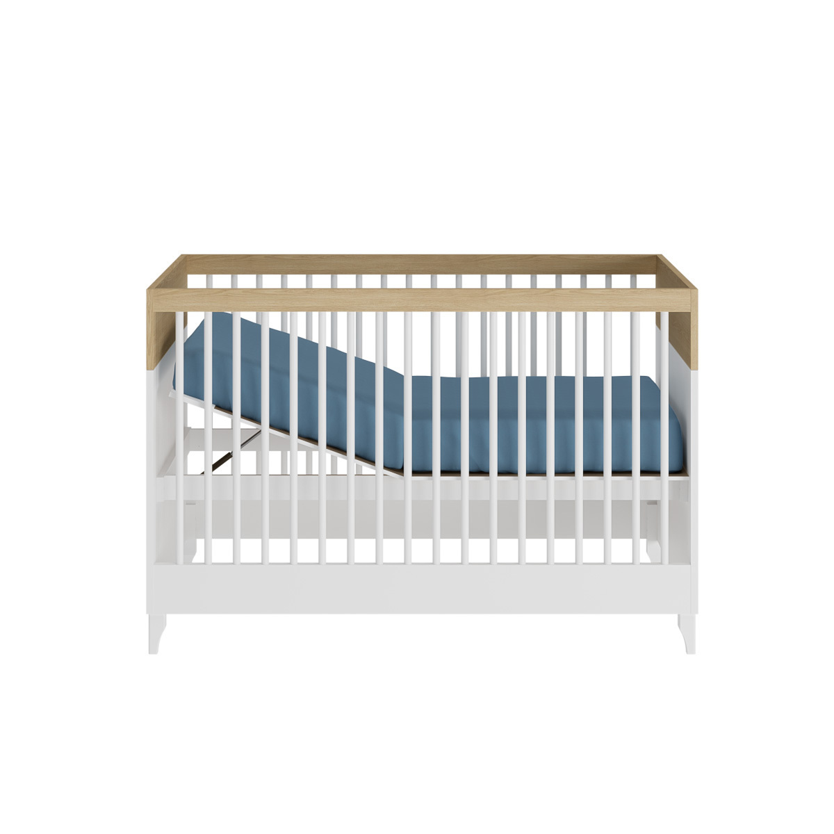Mini Chambre bébé DIXIE blanc et bois, AKITEN RETAIL