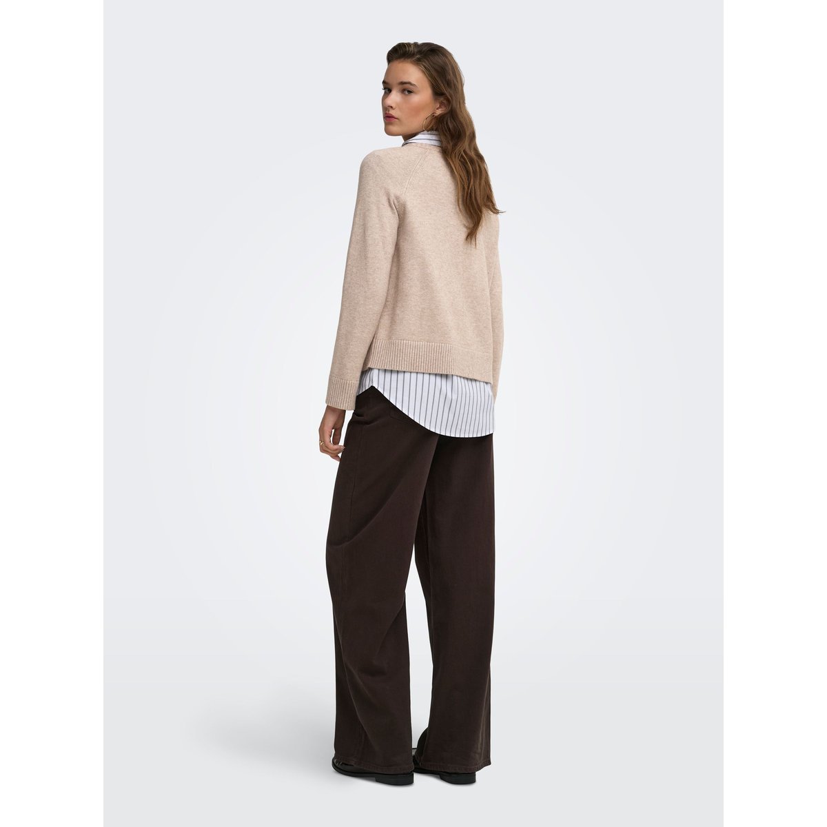 Pull En Maille marron - mocha meringue 1, ONLY