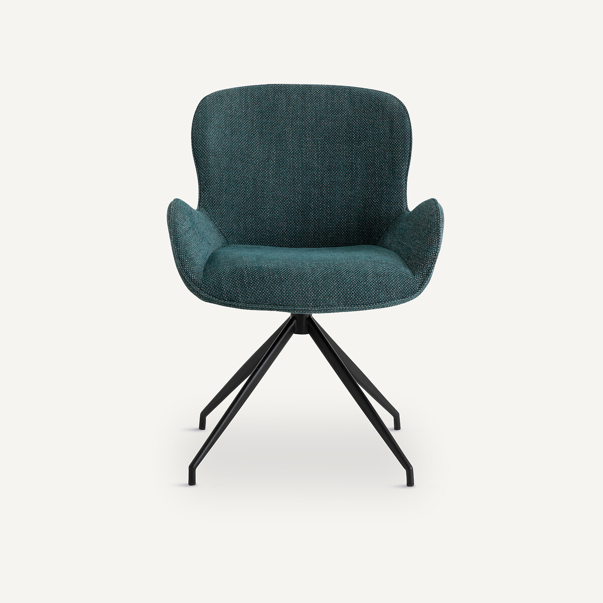 Fauteuil de table pivotant Asyar bleu paon, AM.PM