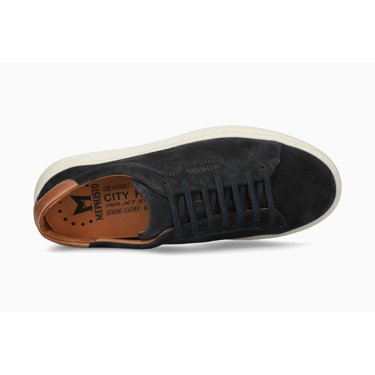 Baskets en cuir OSKAR bleu 5149, MEPHISTO