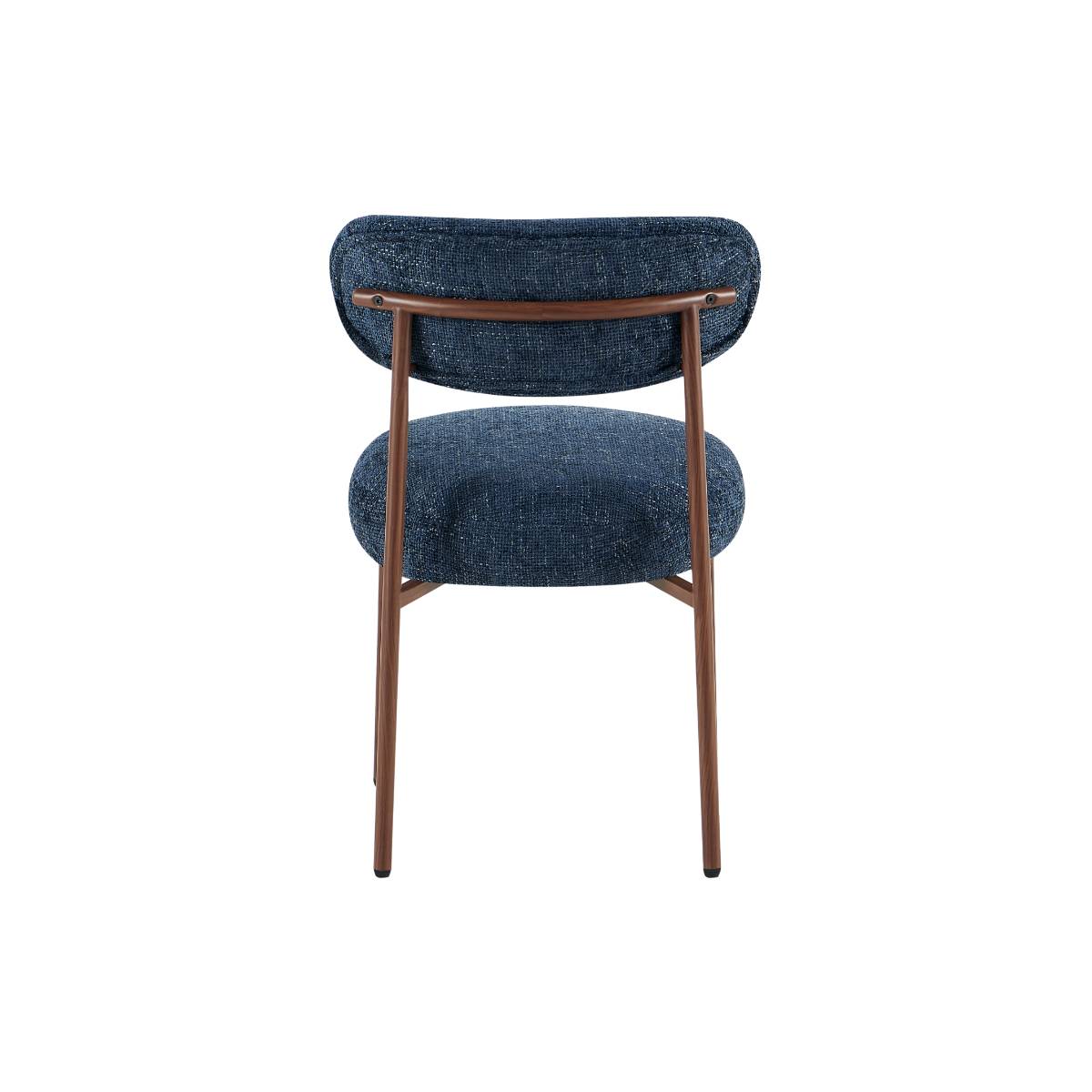 Lot de 2 chaises en tissu et métal JANIS bleu, MADE IN MEUBLES