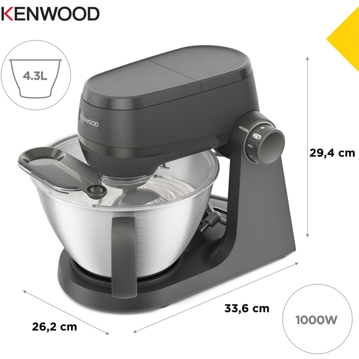 Robot pâtissier MULTI-TASKER KHC30.070GY couleur unique, KENWOOD
