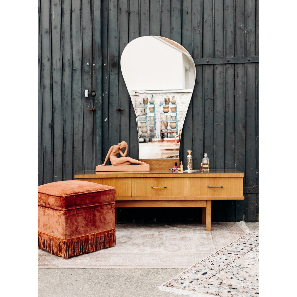 Coiffeuse en bois Louise N°152 - Bon état bois, DEBONGOUT