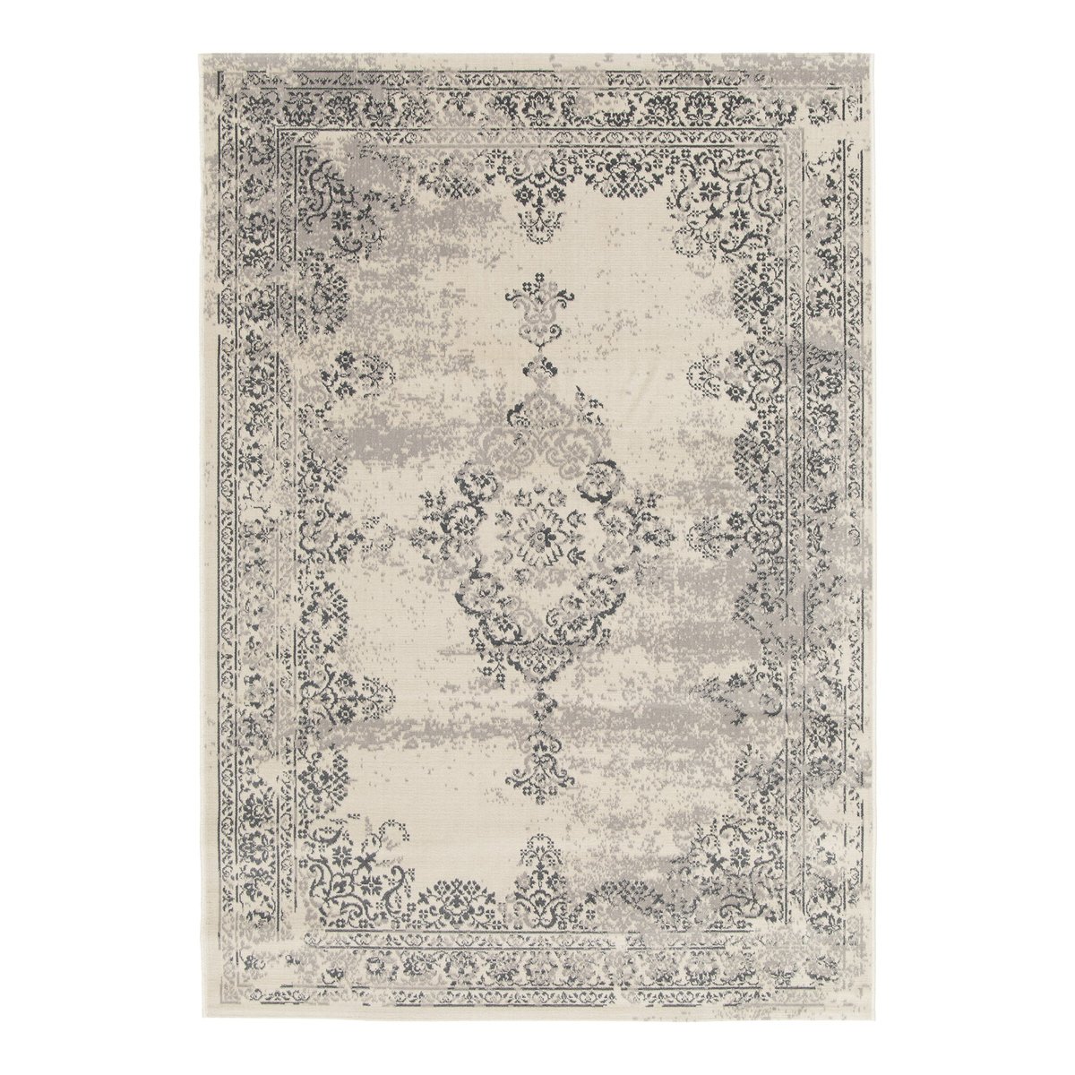 Tapis design de style vintage OTTOMAN gris minéral, AFK LIVING