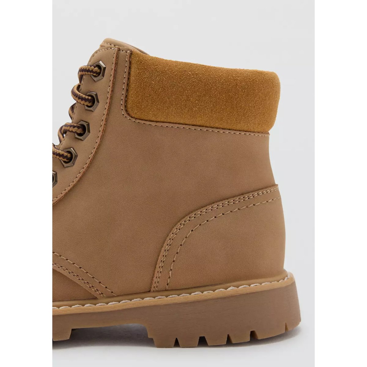 Bottes de montagne lacets marron moyen, MANGO KIDS