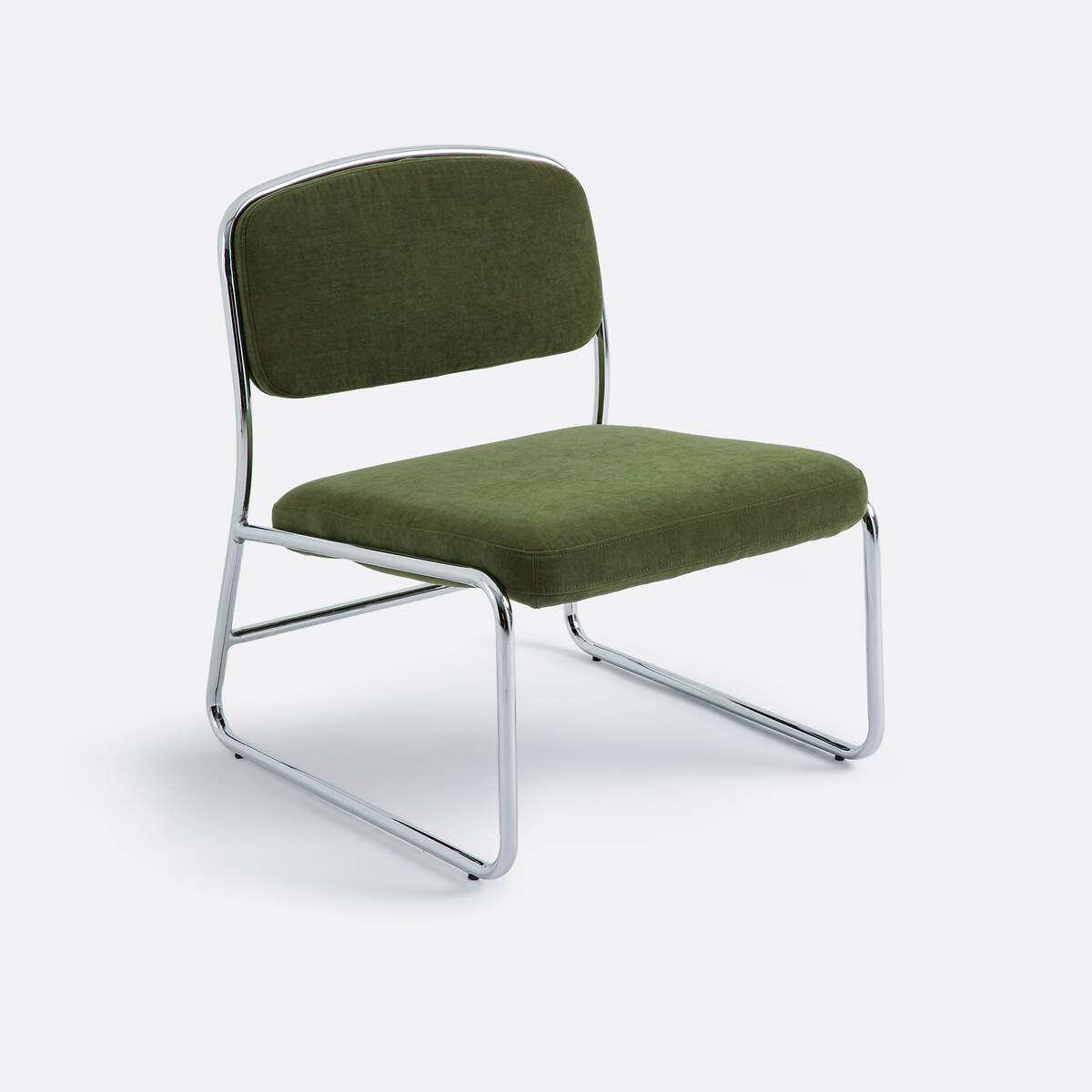 Fauteuil chrome et tissu, Celestina vert, LA REDOUTE INTERIEURS