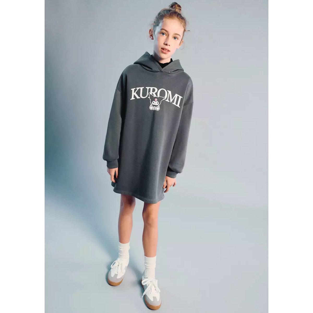 Robe sweat Kuromi gris anthracite, MANGO KIDS