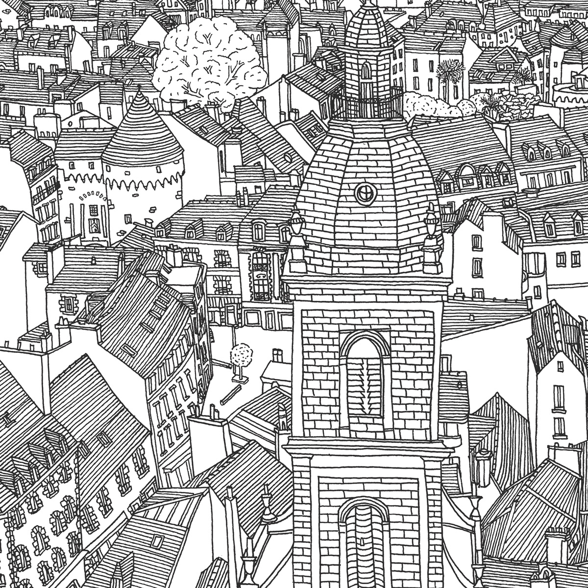 Papier peint panoramique Vannes, 375 x 250cm gris, ACTE DECO