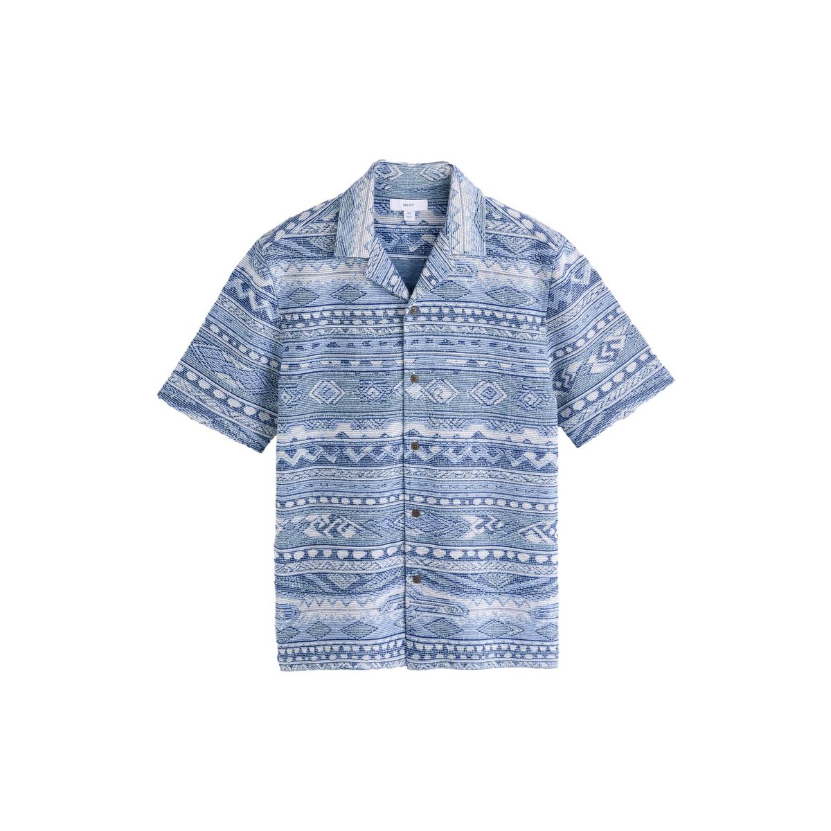 Chemise manches courtes à imprimé bleu marine, NEXT