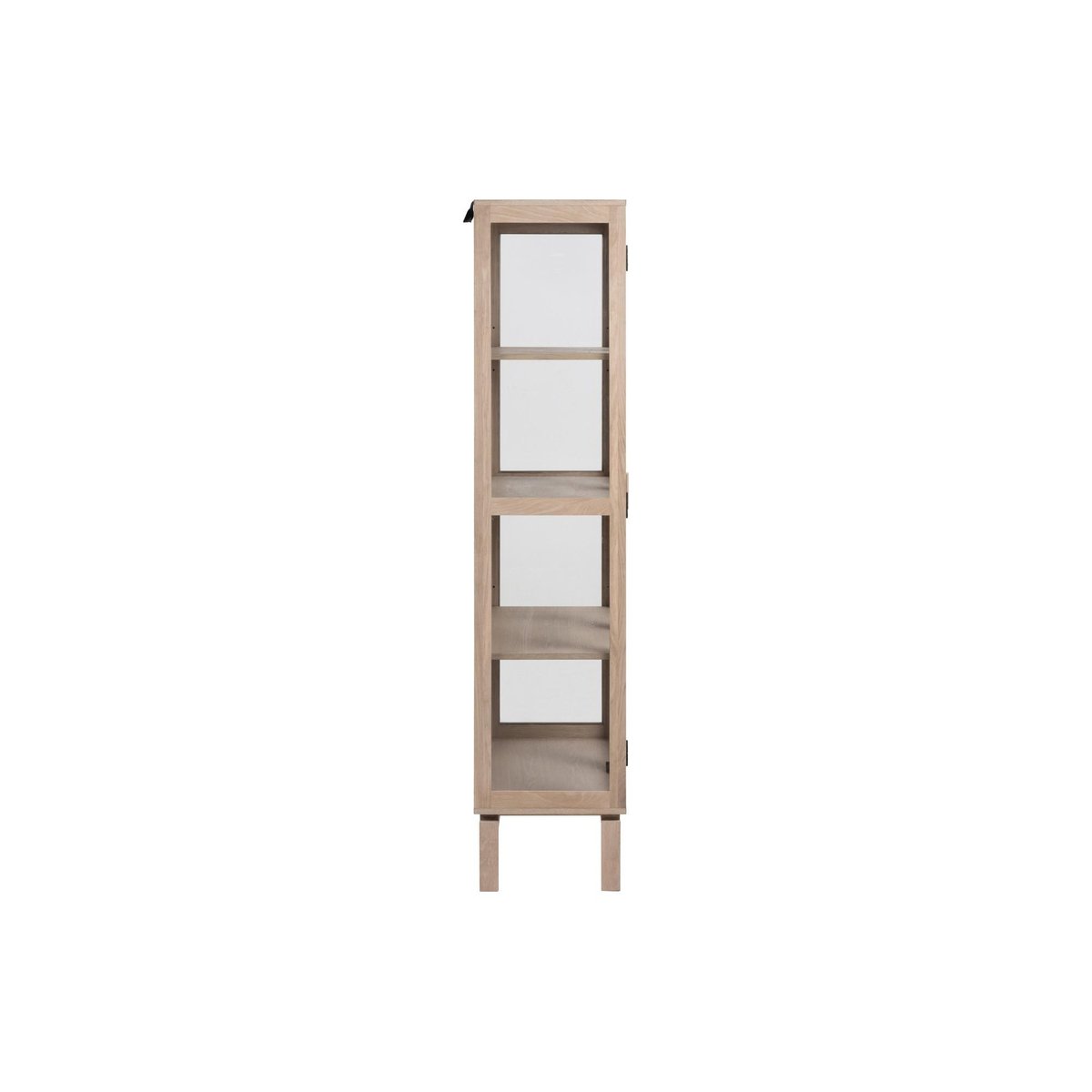 Vitrine en chêne blanchi et verre 2 portes L80 - LIAC bois clair, HELLIN, DEPUIS 1862