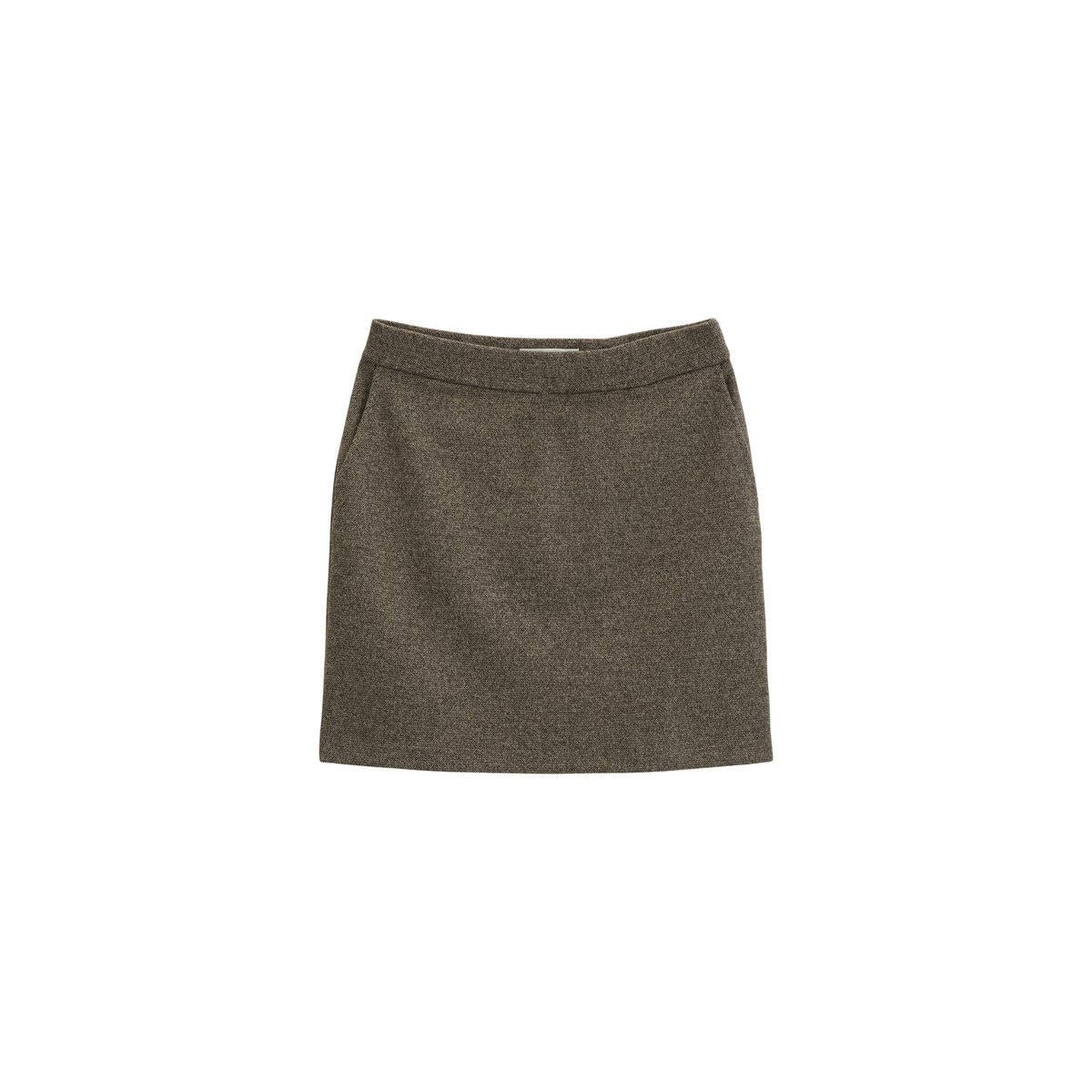 Jupe en jersey de tweed ajustée Mélange extensible de coton bio, polyester et viscose marron, MARC O'POLO