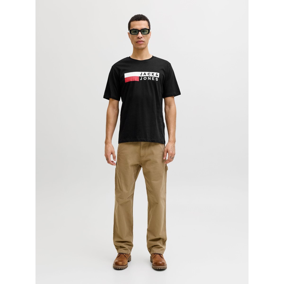 T-Shirt noire - black, JACK & JONES