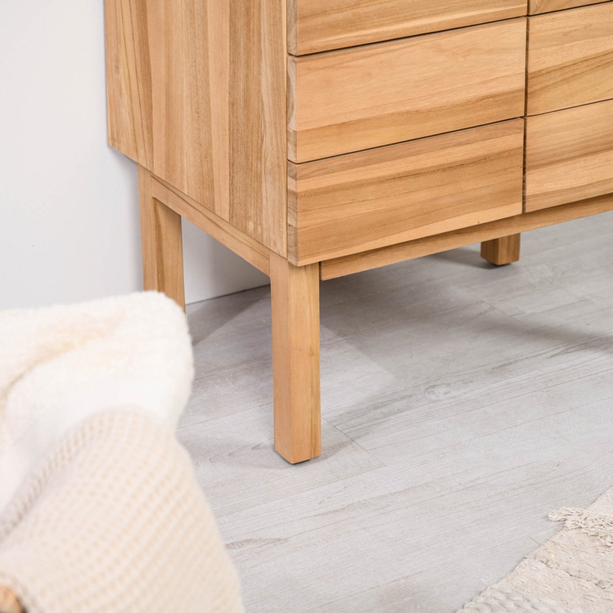 Meuble sous vasque en teck Ananta 60cm naturel, WANDA COLLECTION