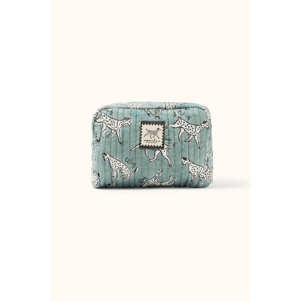 Petite trousse imprimée, GAYA bleu gris, APACHES COLLECTIONS