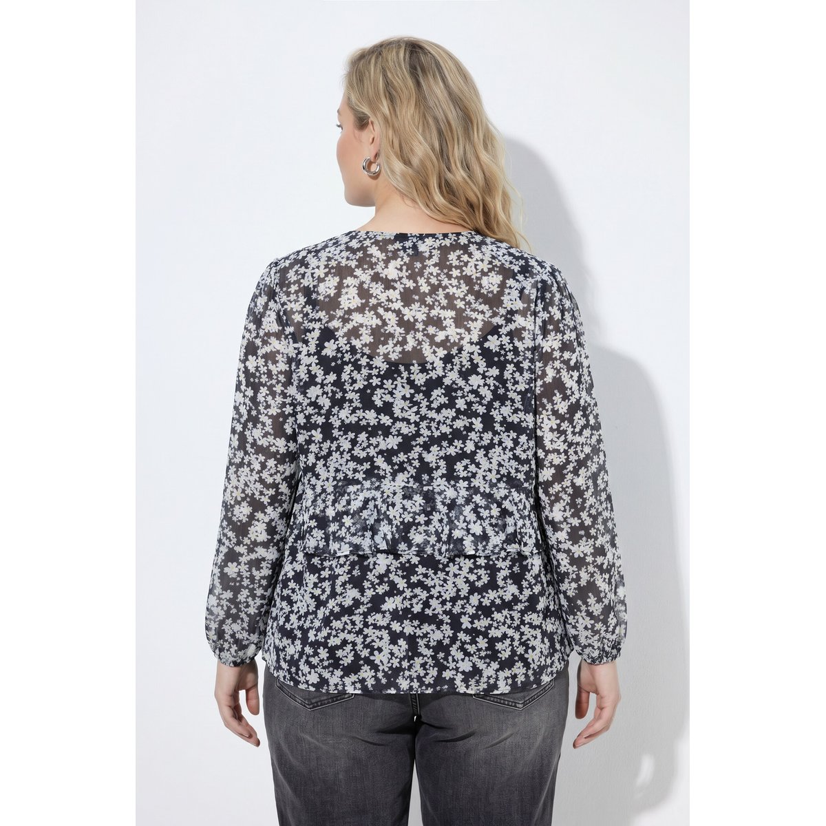 Chemisier, coupe confortable noir, ULLA POPKEN