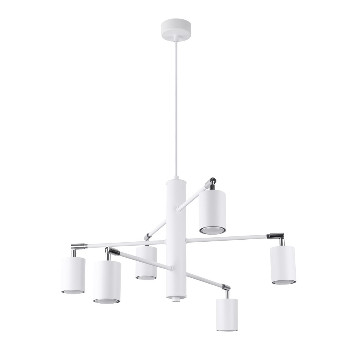Suspension Acier Blanc GU10 6 Lemmi blanc, EDEN