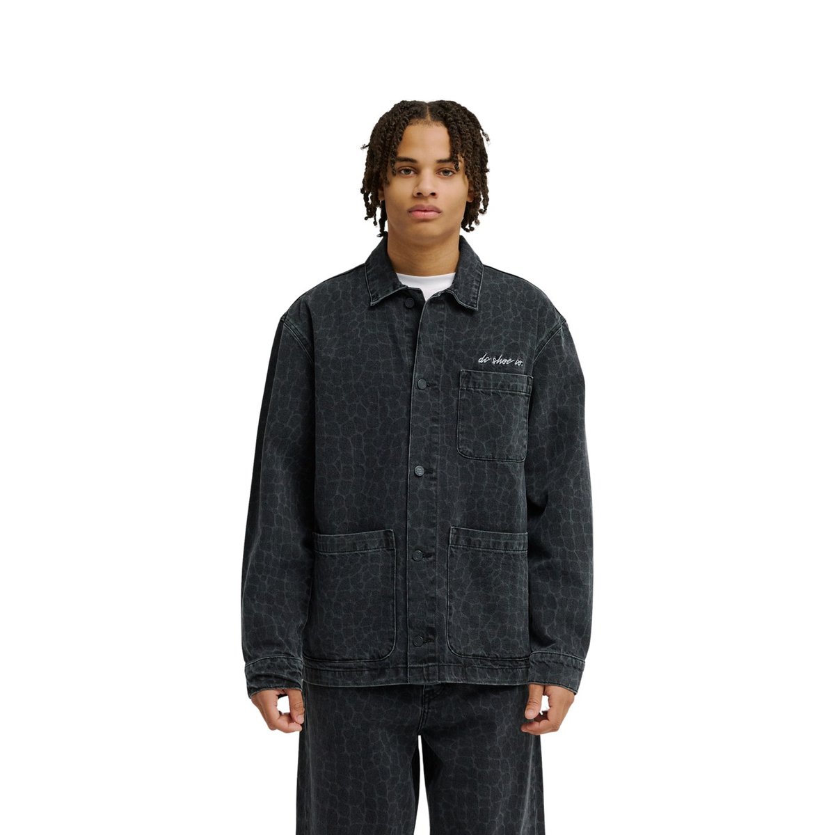 Surchemise manches longues HAWKSHAW SNAKE. noir laser scales snake, DC SHOES