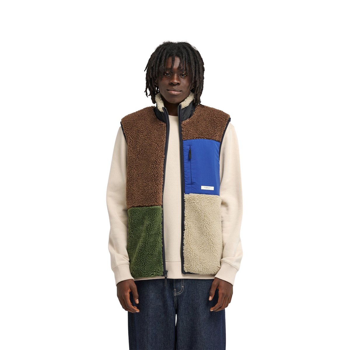 Veste sans manches en sherpa LAKE SHERPA multi multi, ELEMENT