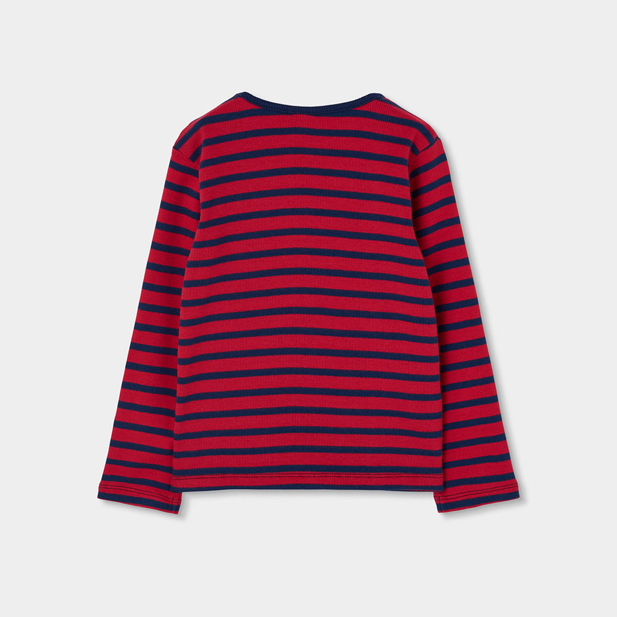 T-shirt en maille fille rayures marinières multicolore, BOBOLI
