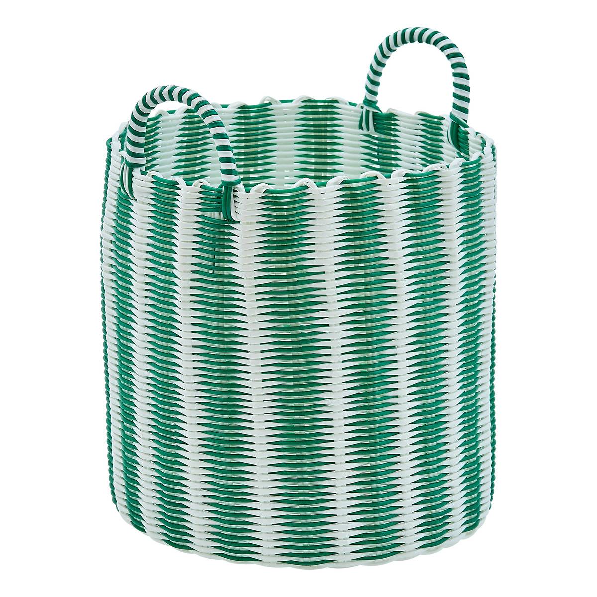Lot de 3 paniers tressés à poignées POOL multicolore, ATMOSPHERA