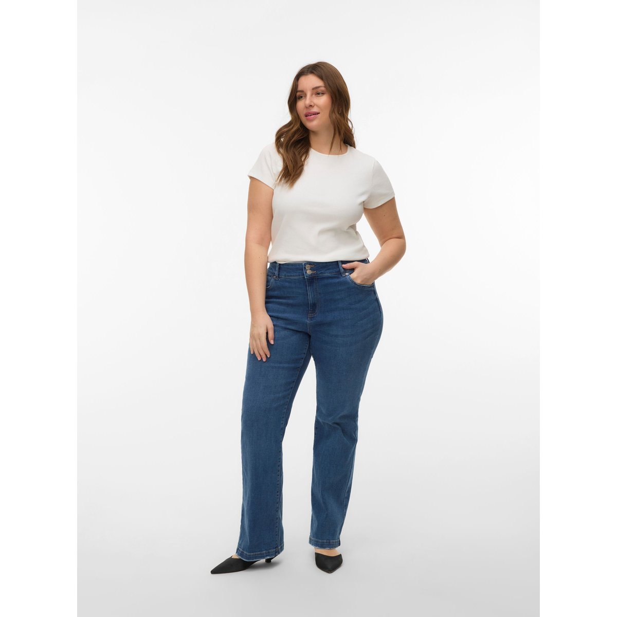 Jean Flared dark blue denim, VERO MODA
