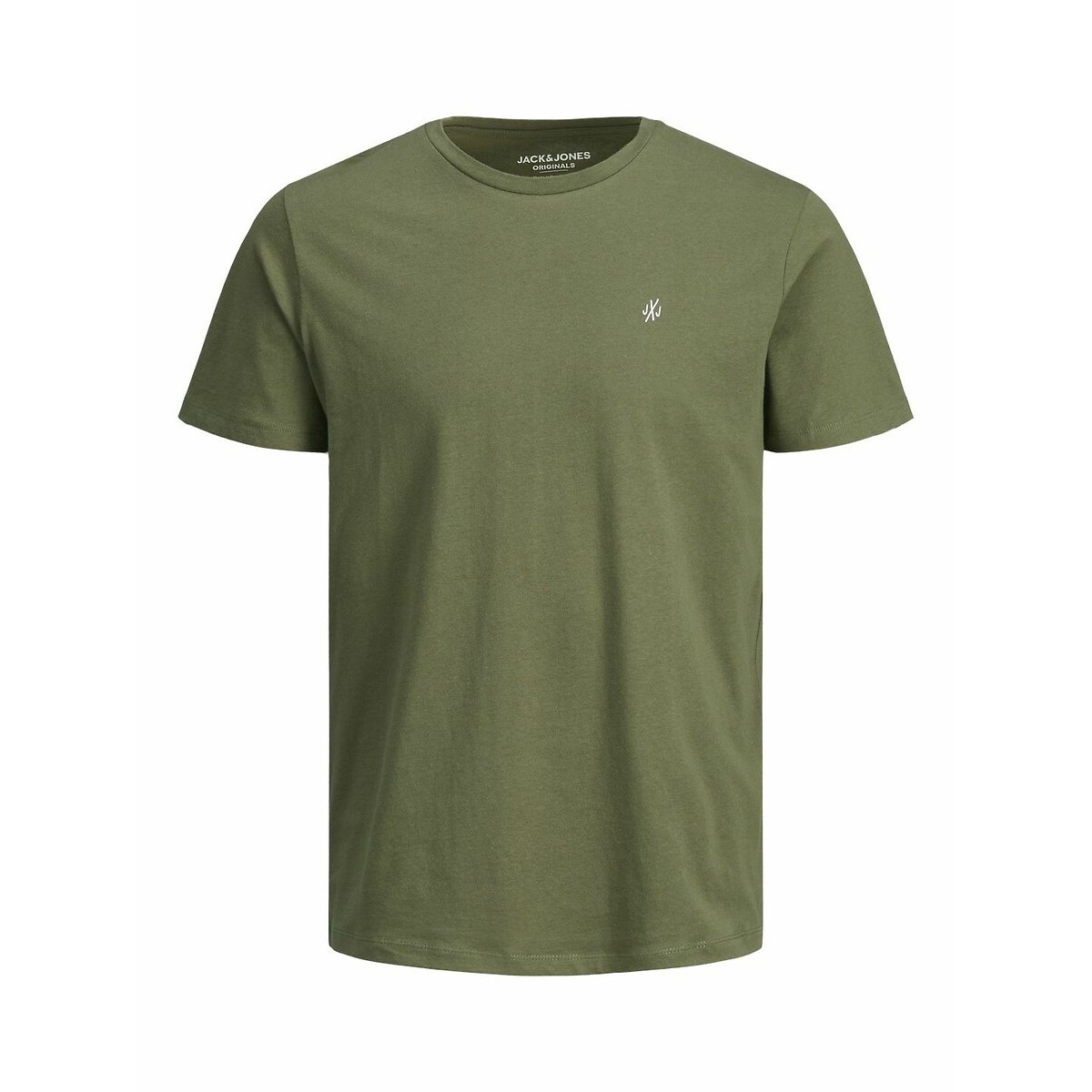 Pack of 5 T-Shirts grey+black+navy+white+olive, JACK & JONES