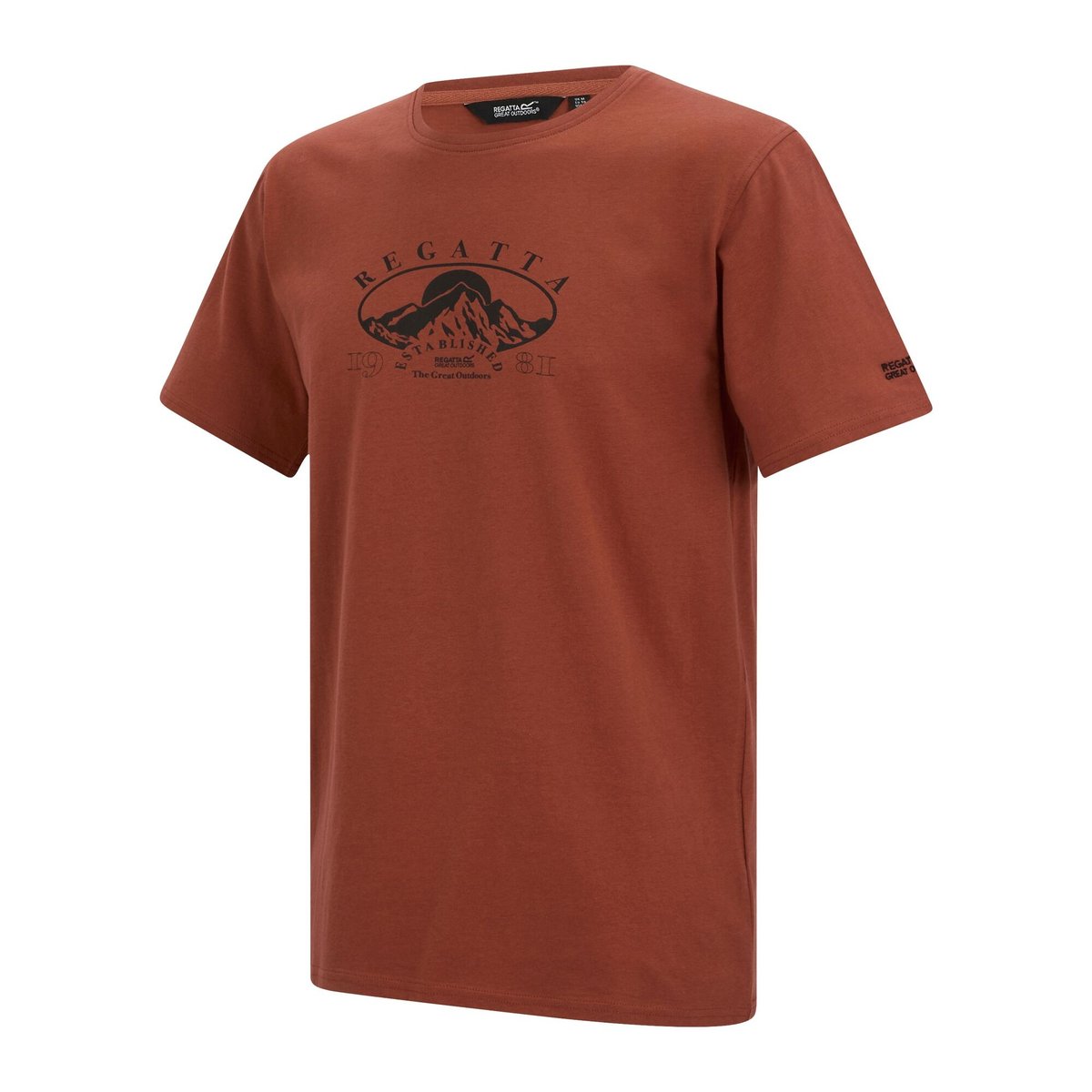 T-shirt motif/style montagne CLINE rouge vif, REGATTA