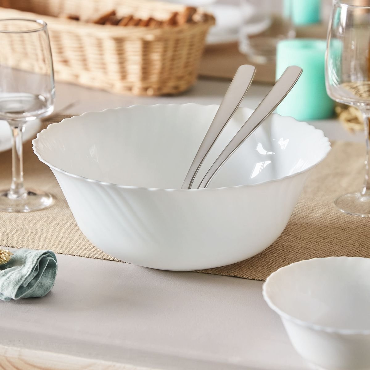 Saladier blanc 25 cm -FESTON blanc, LUMINARC