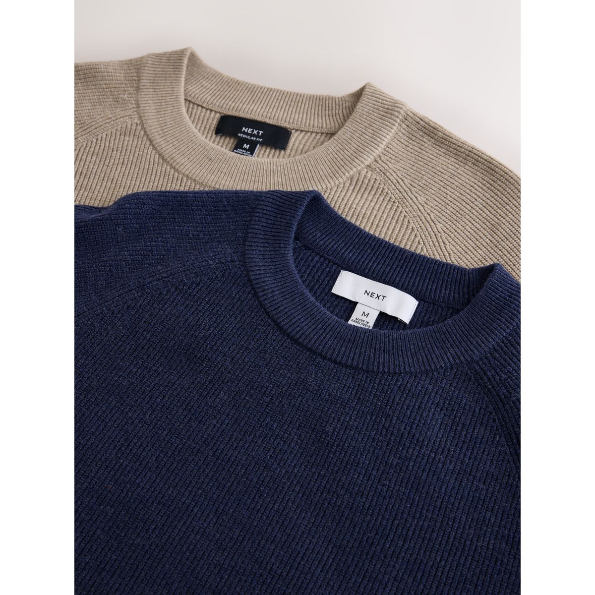 Pull en maille essential, lot de 2 bleu marine/neutre, NEXT