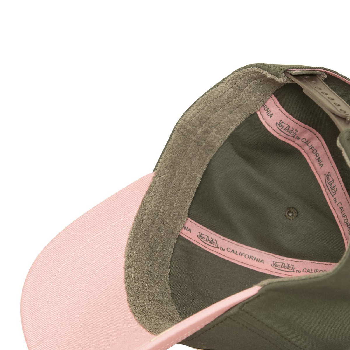 Casquette Baseball Terry kaki clair/rose/beige/noir, VON DUTCH