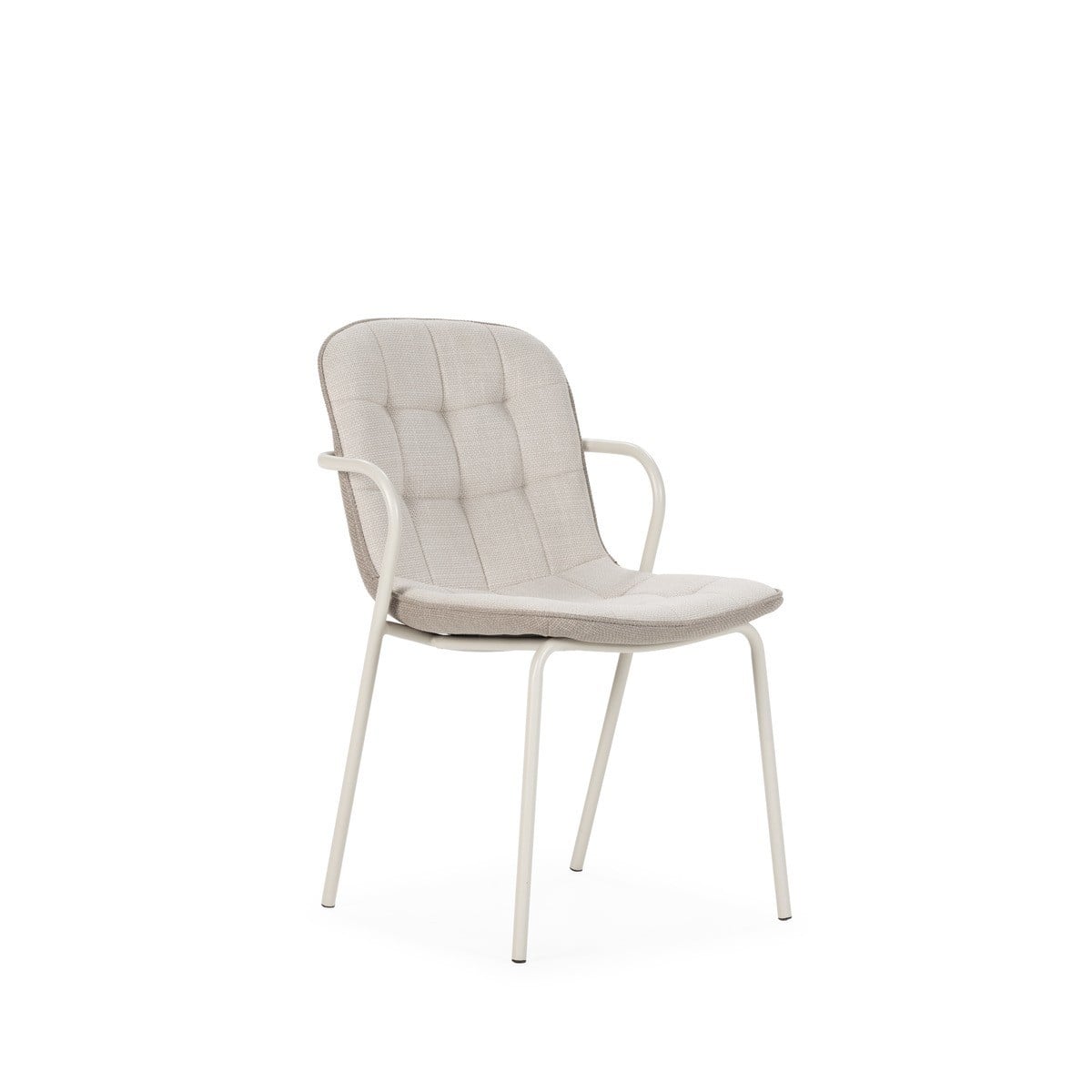 Chaises lot de 4 en métal - ZÉLIE beige, CALICOSY