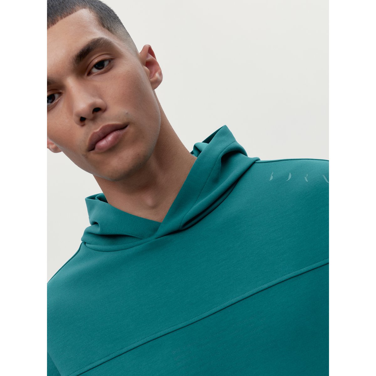 Sweat de sport homme Halong À capuche coupe oversize vert biscaye, BORN