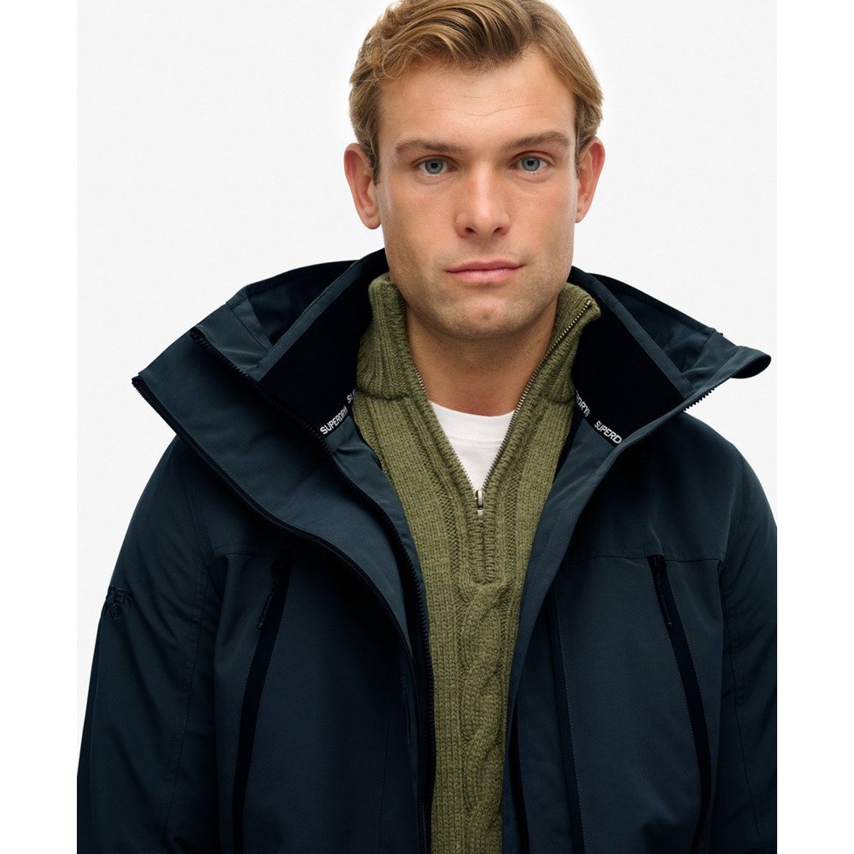 Veste Coupe-vent Color Block graphite bleu, SUPERDRY