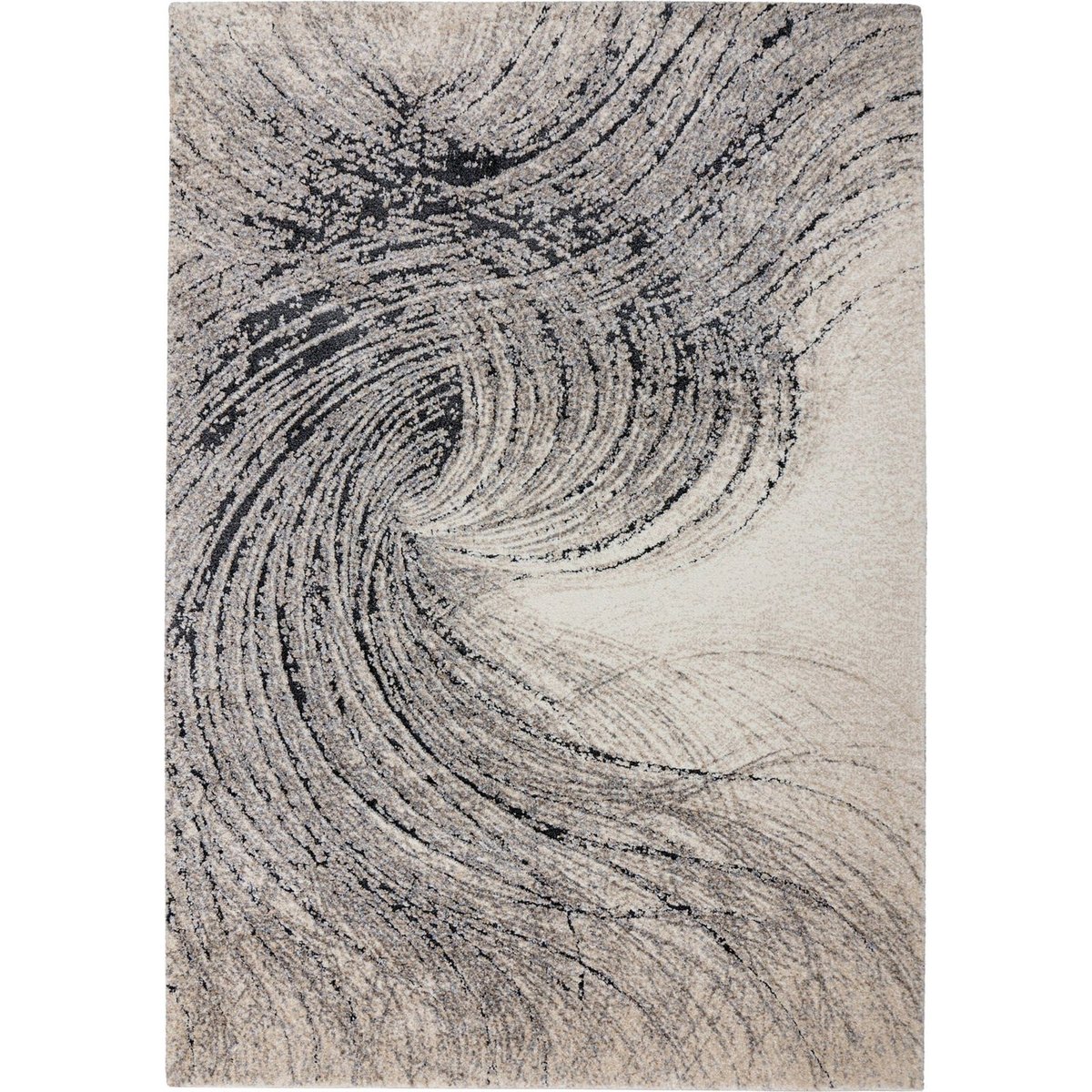 Tapis à motif marbré, Poil court, Dos jute gris clair effet marbré beige noir, ARTE ESPINA