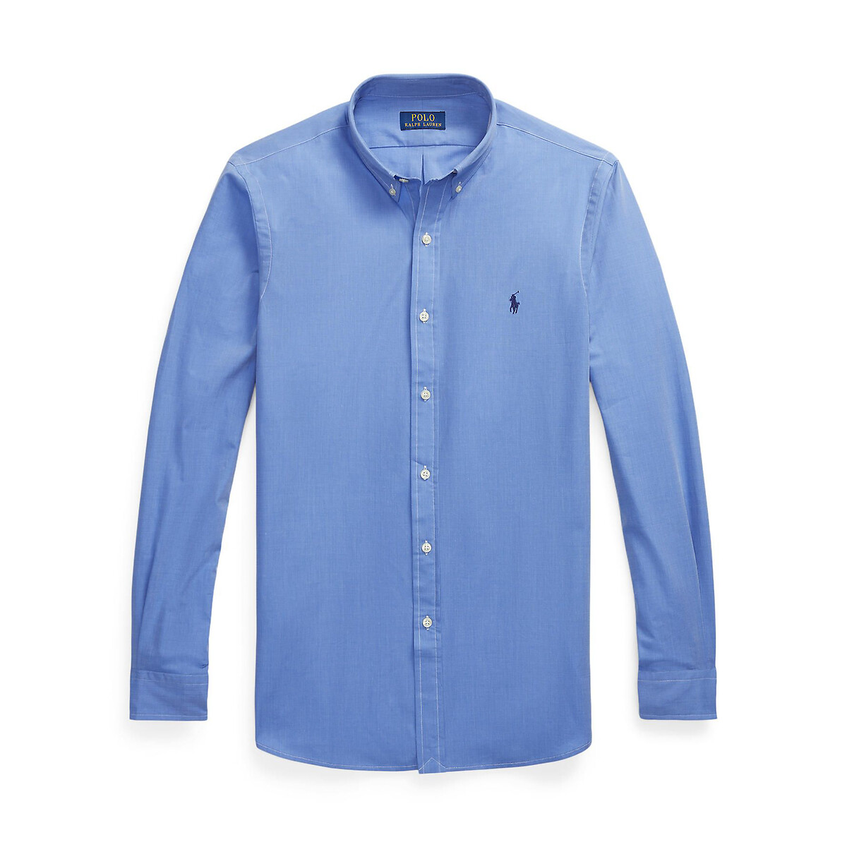 Chemise cintrée en popeline stretch bleu ciel, POLO RALPH LAUREN