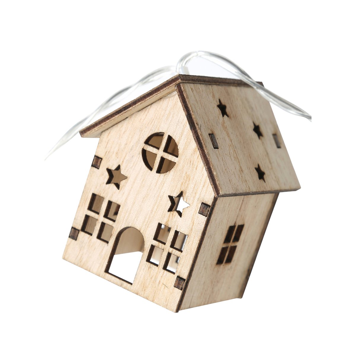 Guirlande lumineuse maisons beige, VERTBAUDET