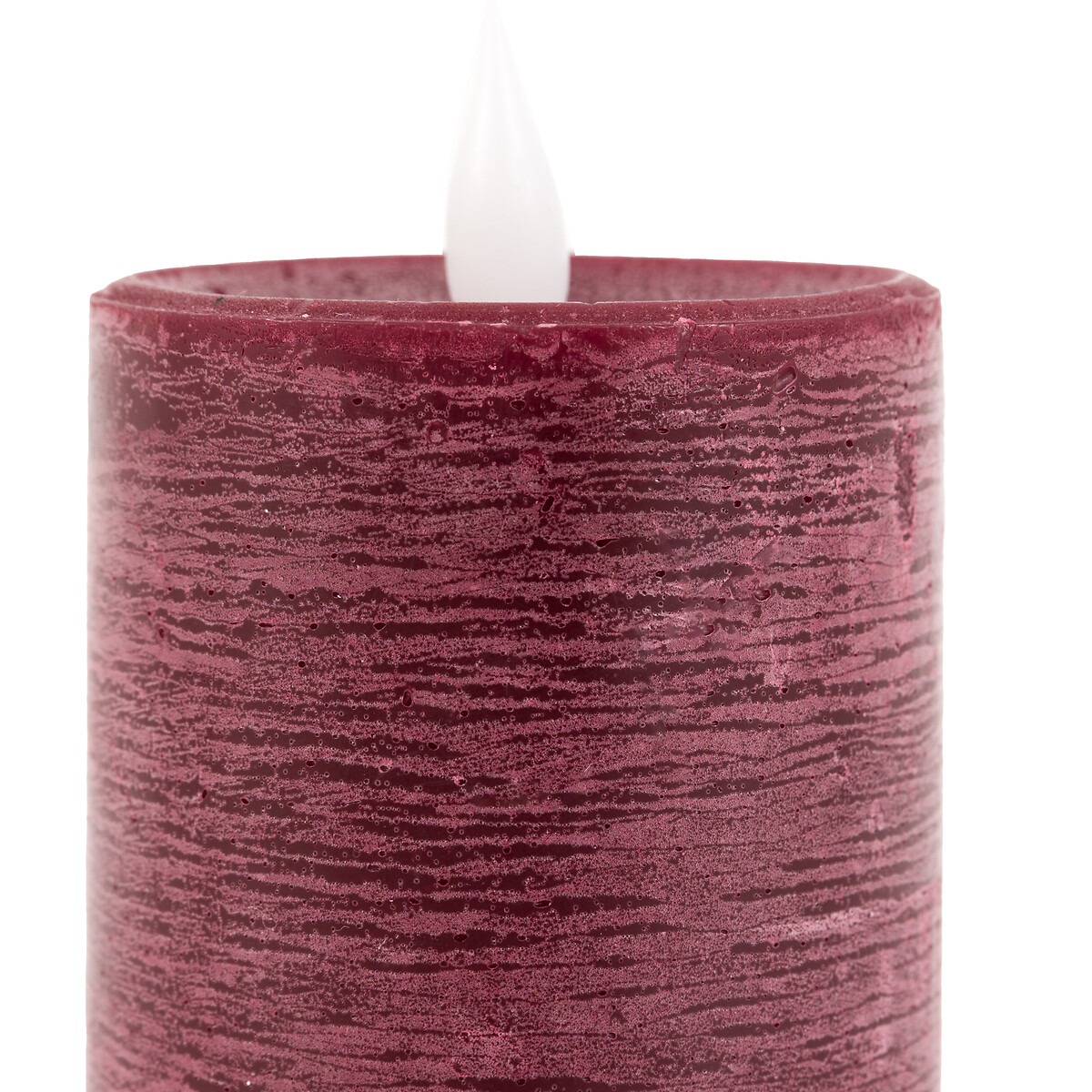 Set of 3 LED 1-Wick Candles in Oxblood red, ÉDITÉ
