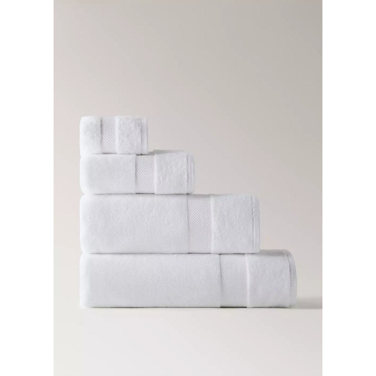 Serviette toilette coton extra doux blanc, MANGO HOME
