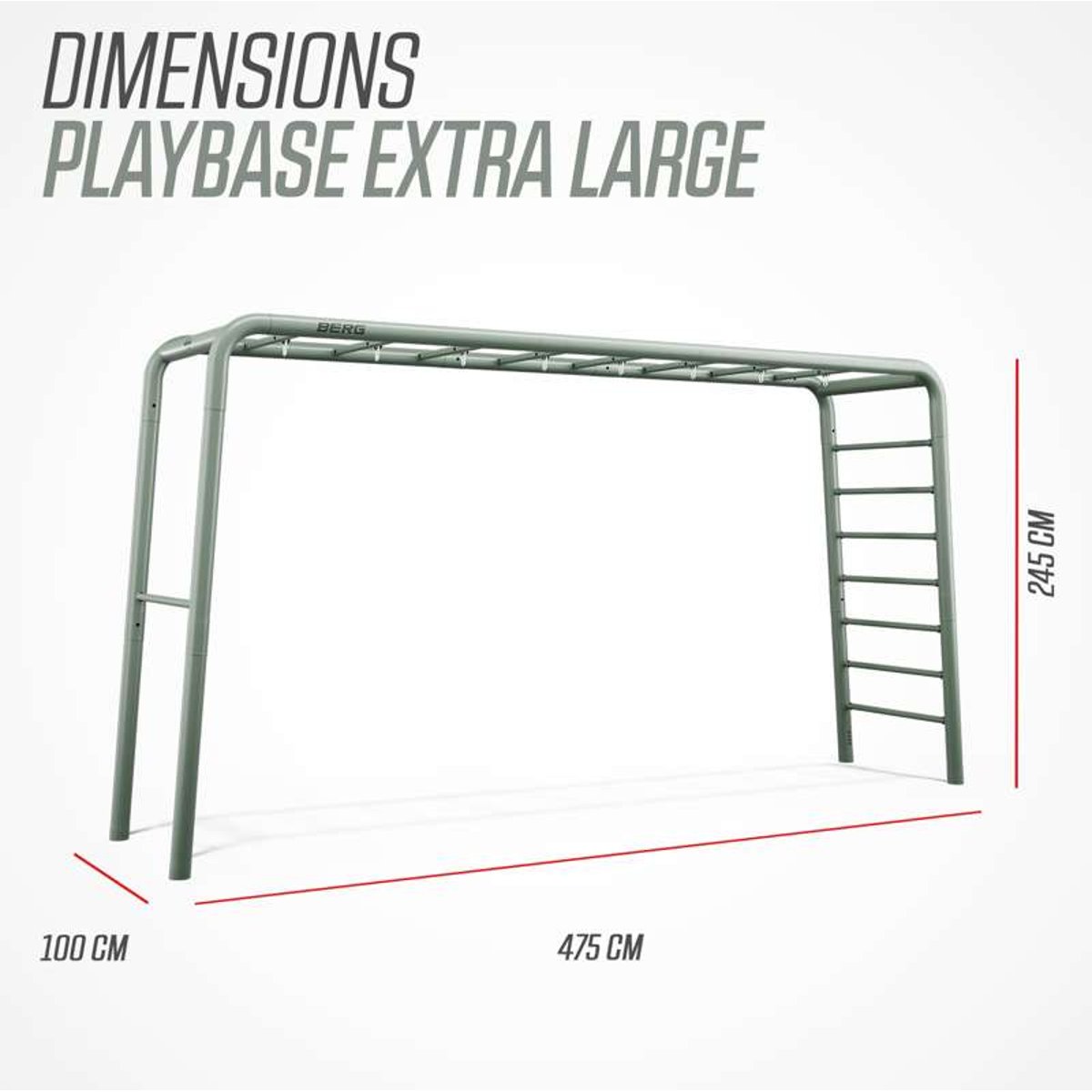 Aire de Jeux et Fitness, PlayBase Extra Large + Ultimate set Vert green, BERG TOYS