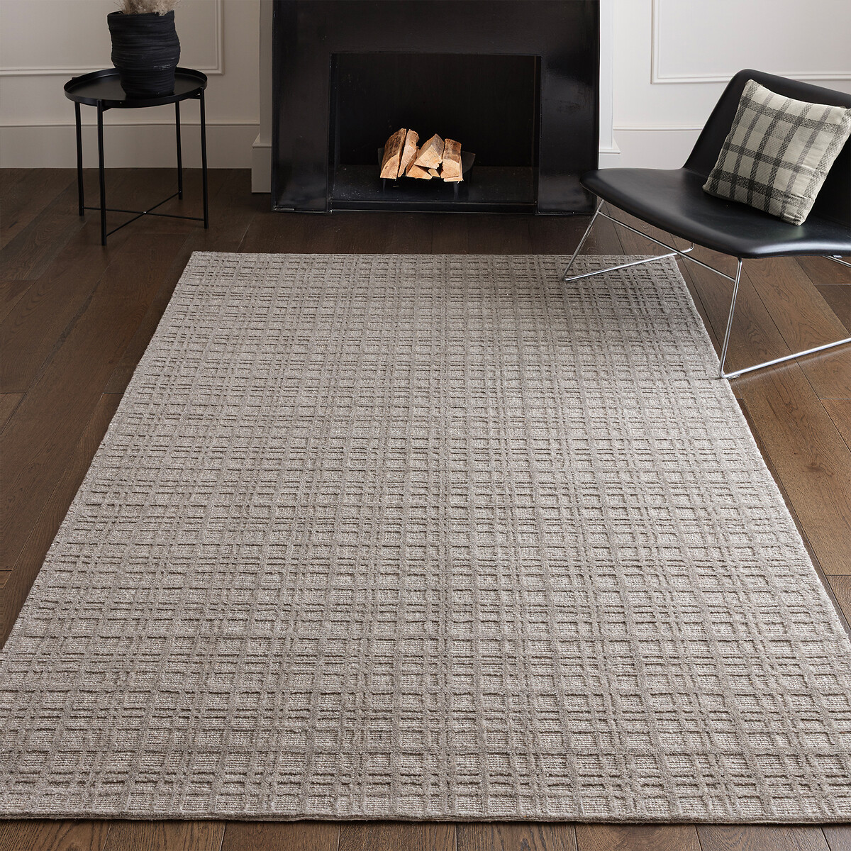 Thatch Handwoven Wool Rug grey, SO'HOME
