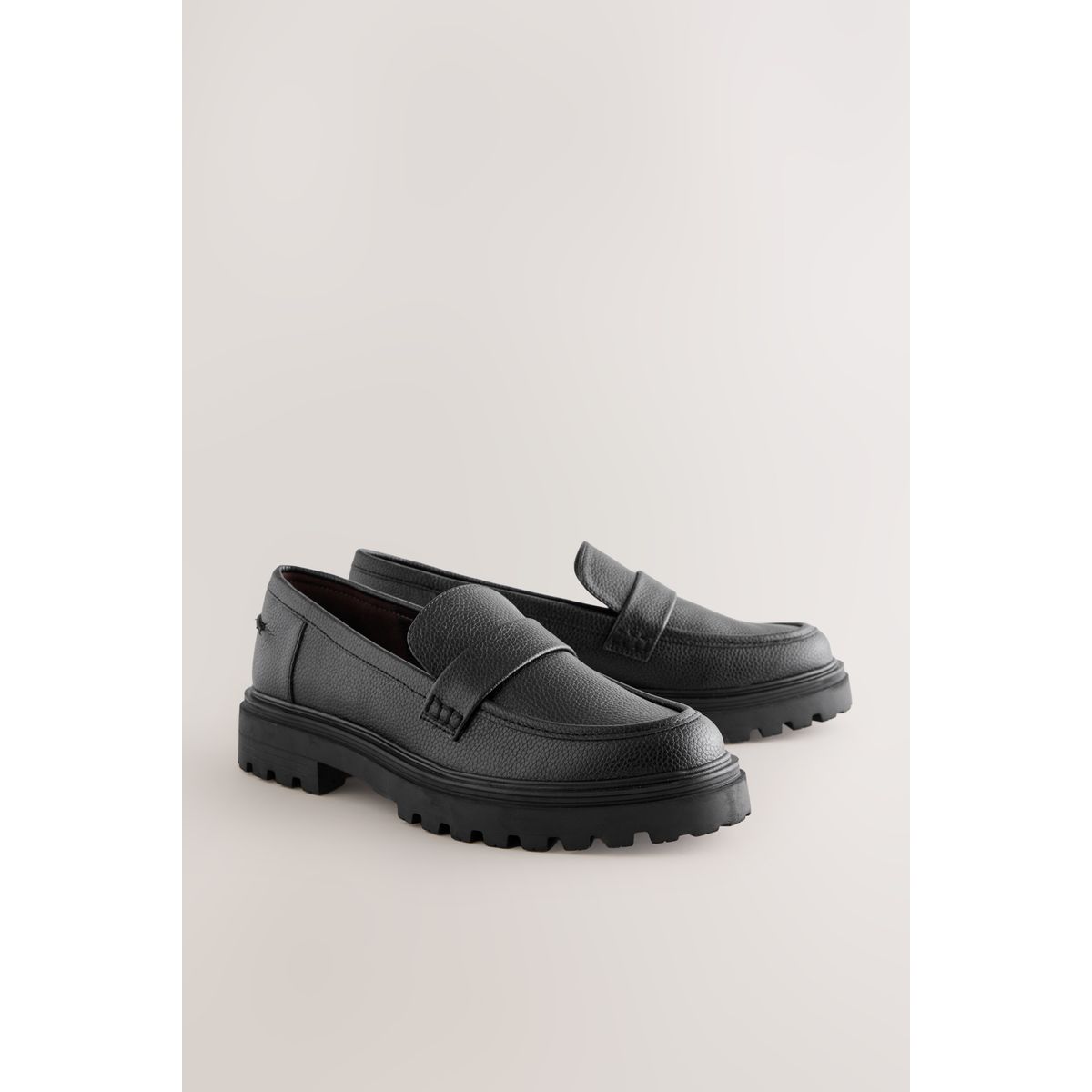 Mocassins à semelle épaisse noir, NEXT