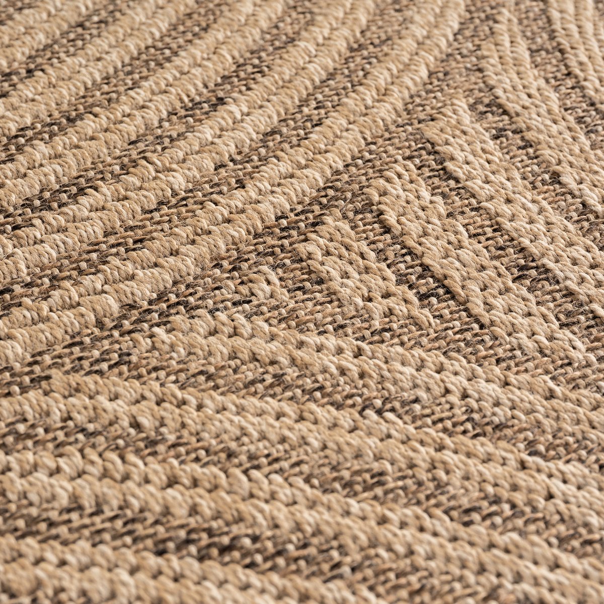Tapis intérieur extérieur effet jute motif arc LINORA beige, NAZAR RUGS
