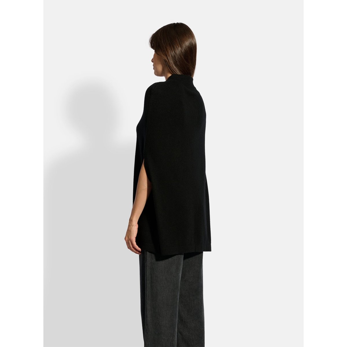 Cape Col Rond Cordon Coulissant Noir Miamar noir, JUST CASHMERE