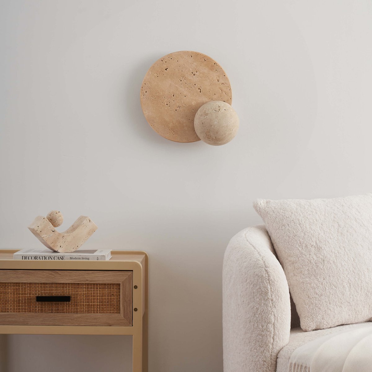 Applique à LED en travertin - ORSOLA beige, KOSILUM