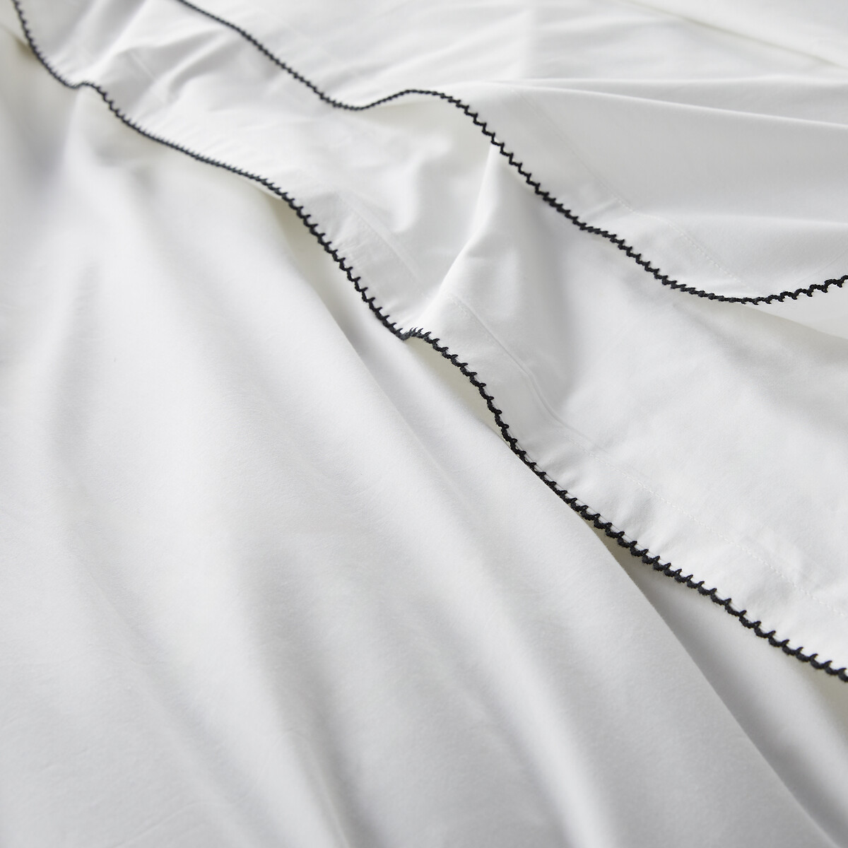 Housse de couette percale pur coton Dojo blanc, LA REDOUTE INTERIEURS