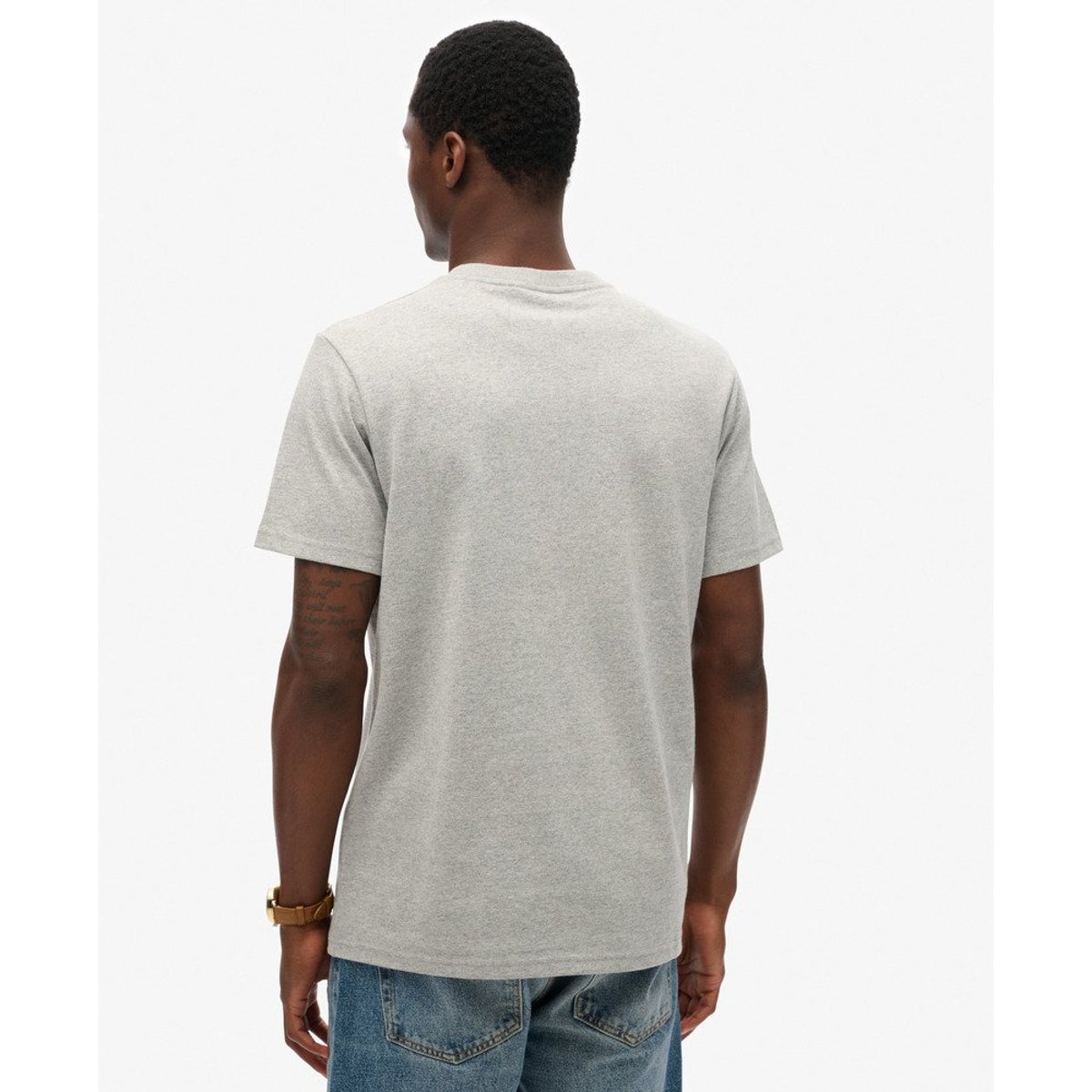 T-shirt Classic Heritage gris cendré chiné, SUPERDRY