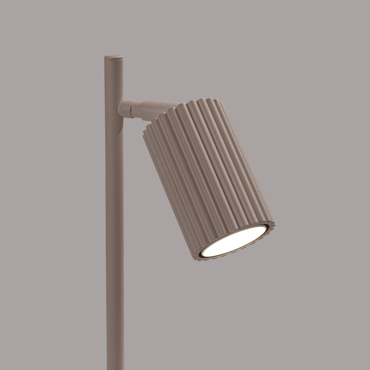 Lampe à poser Aluminium Taupe GU10 1 Karbon marron, EDEN