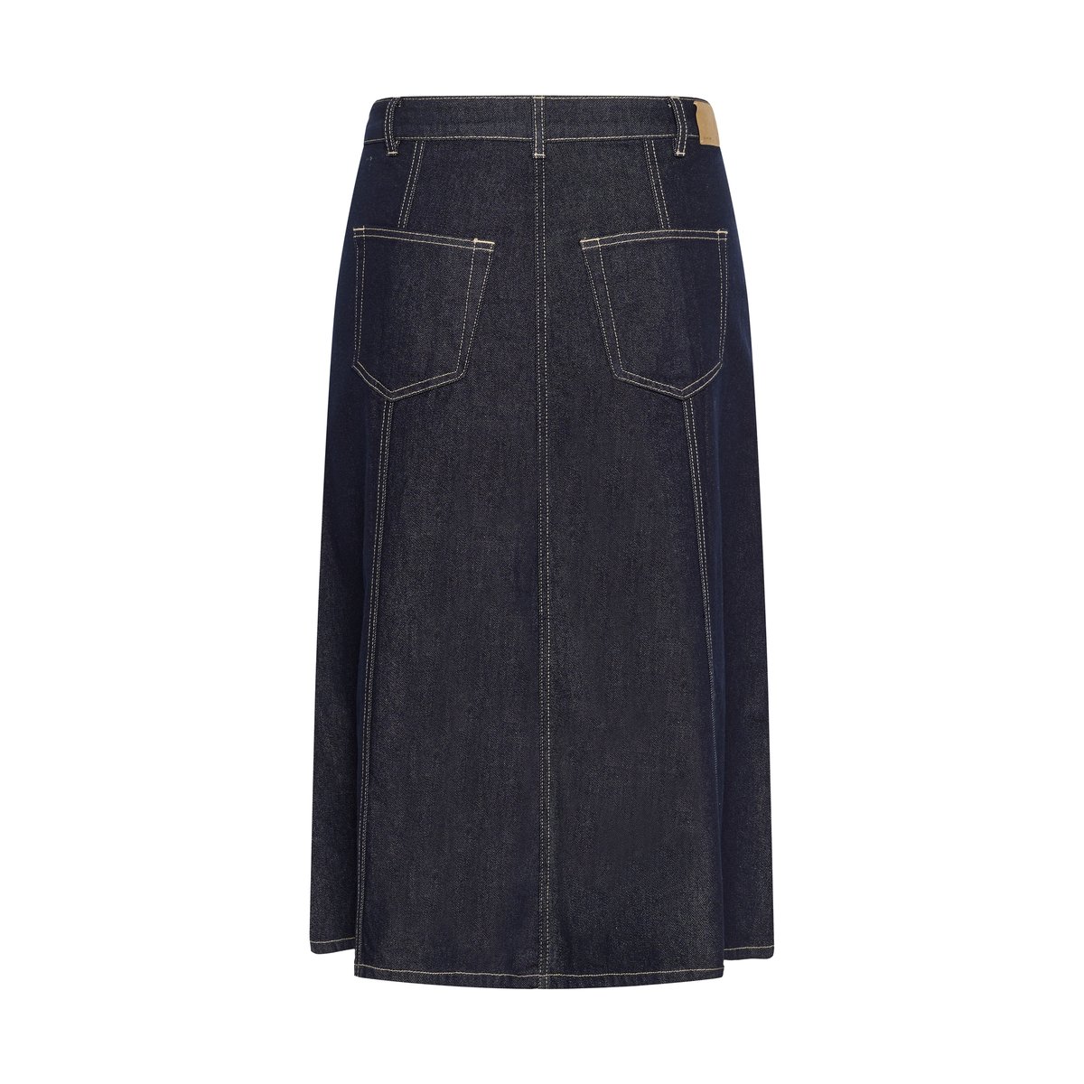 Jupe en jean bleu dark blue unwashed denim, KAFFE CURVE