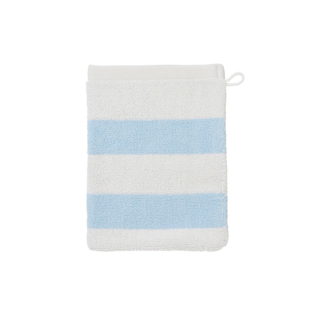 Gant de toilette coton bio TYBALT ciel, CARRE BLANC