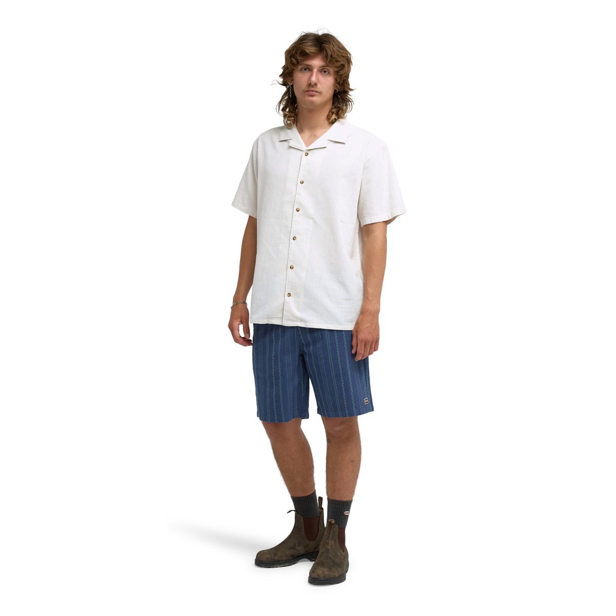Short taille élastique LARRY JACQUARD bleu denim, BILLABONG